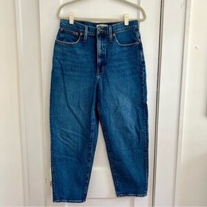 Madewell Women's Balloon jeans, medium/dark wash, high rise, size 30